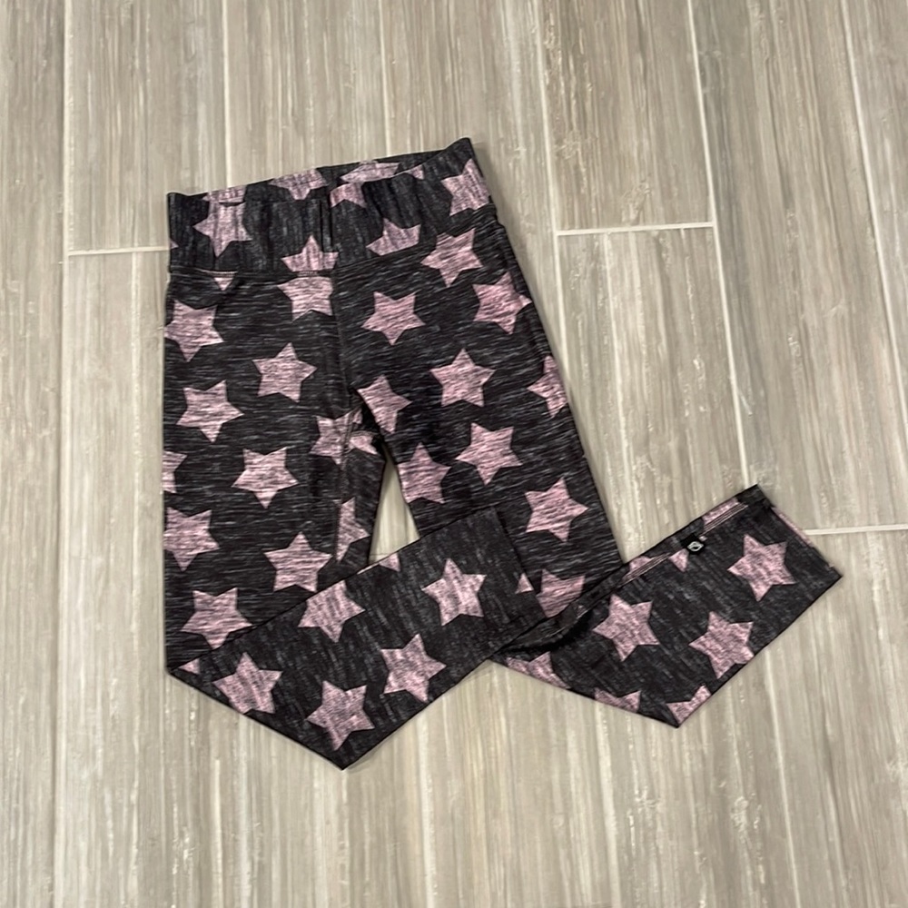 Terez star print leggings, ankle crop, S